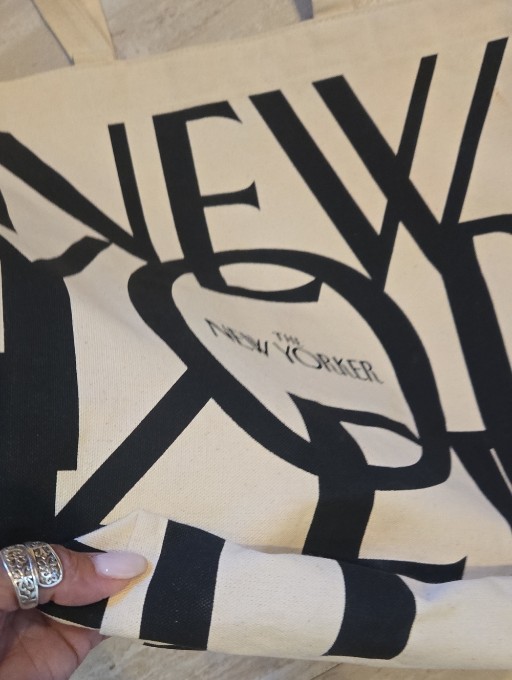 The New Yorker Canvas Tote Bag - Picture 3 of 5